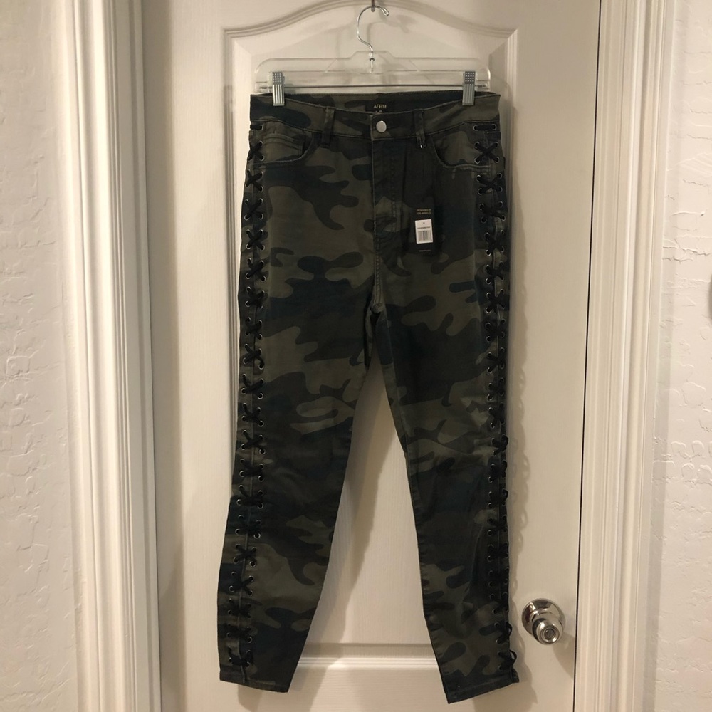 Camo Lace Up Jeans